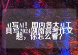 AI写AI！国内各大AI工具写2024湖南高考作文题，你怎么看？