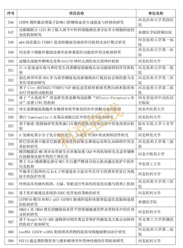 优青杰青60个项目，共1169个项目！河北省自然科学基金公示项目  第29张