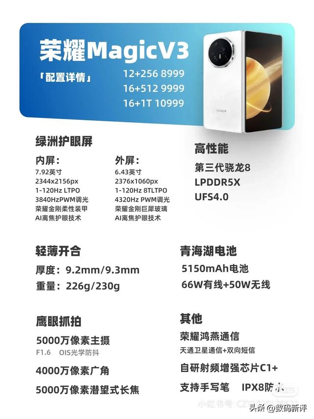 荣耀magicV3发布！8999发布！mateX5，平替大哥？  第14张