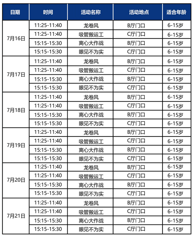 部分项目需预约！湖北省科技馆活动安排出炉（7月16日-21日）  第7张