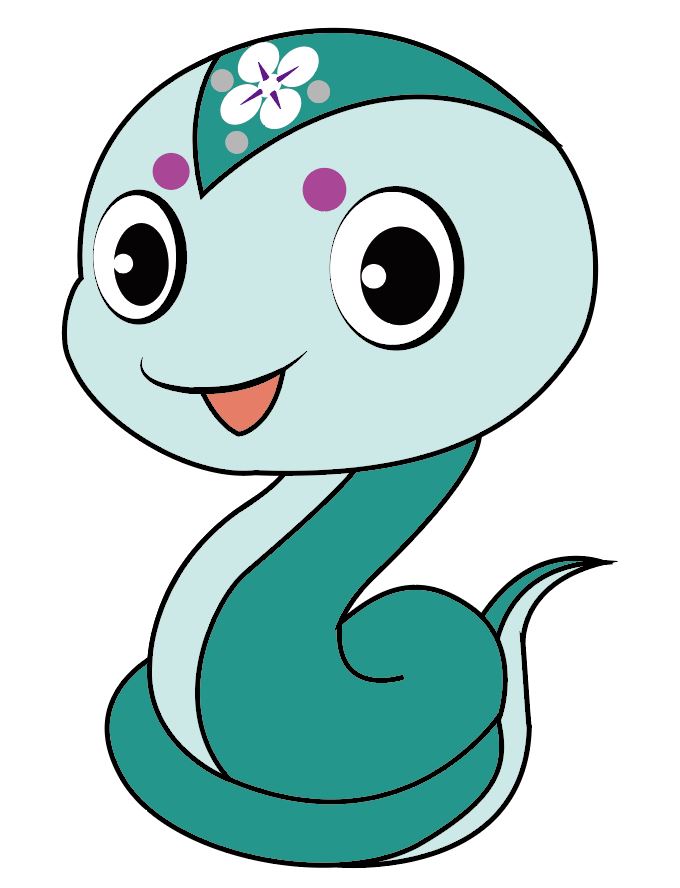 Illustrator绘制可爱的蛇生肖图标的技巧