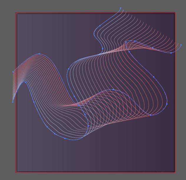 Illustrator混合选项设计炫酷曲线封面的技巧  第8张