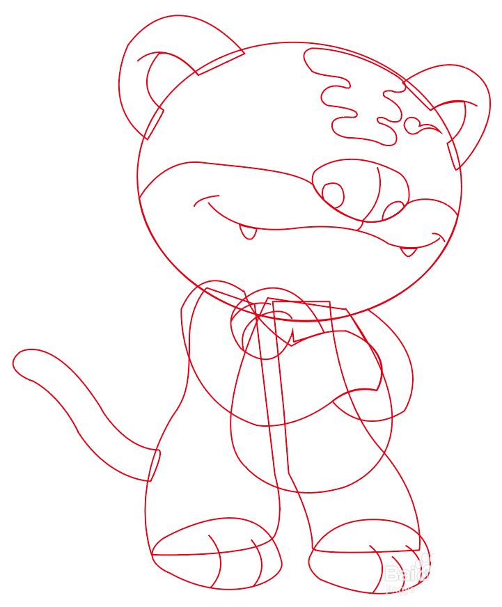 Illustrator手绘挑衅的小老虎矢量图图标的技巧 第3张 Illustrator手绘挑衅的小老虎矢量图图标的技巧 第3张