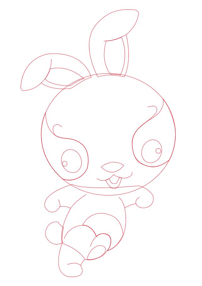 Illustrator绘制乖乖兔漫画形象矢量图标设计技巧  第7张