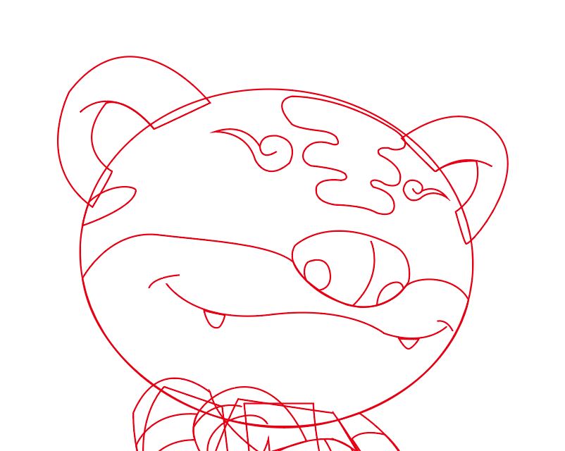 Illustrator手绘挑衅的小老虎矢量图图标的技巧 第4张 Illustrator手绘挑衅的小老虎矢量图图标的技巧 第4张