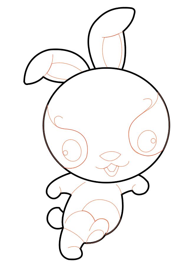 Illustrator绘制乖乖兔漫画形象矢量图标设计技巧  第8张