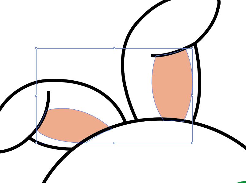 Illustrator绘制乖乖兔漫画形象矢量图标设计技巧  第10张