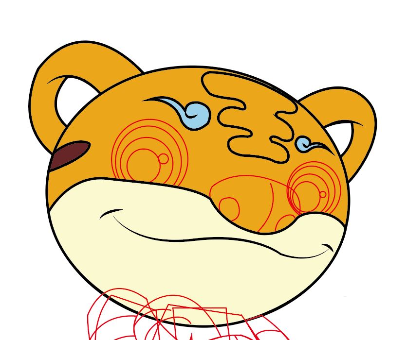 Illustrator手绘挑衅的小老虎矢量图图标的技巧 第7张 Illustrator手绘挑衅的小老虎矢量图图标的技巧 第7张