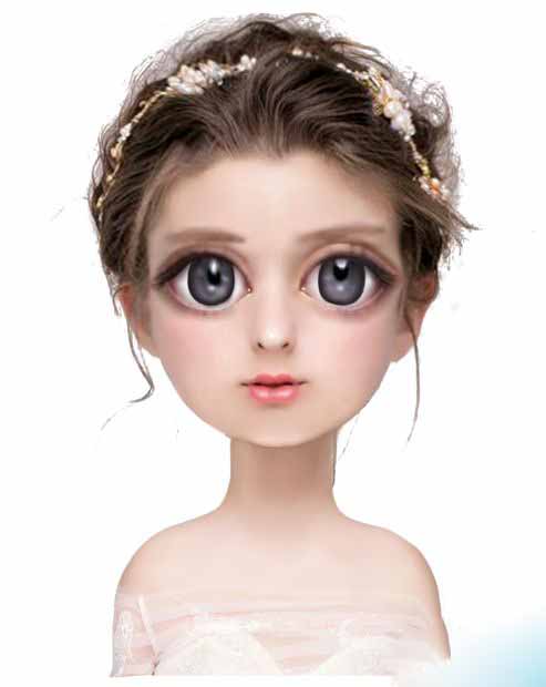 Painter结合PS+sai将真人照片制作成可爱芭比娃娃  第5张