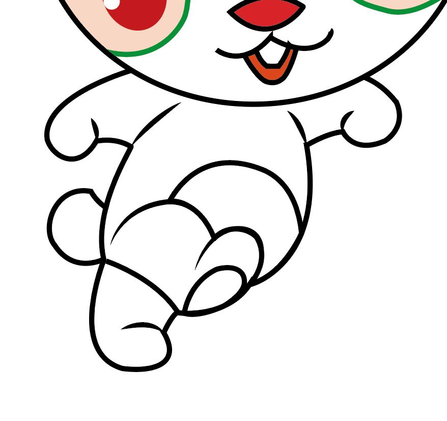 Illustrator绘制乖乖兔漫画形象矢量图标设计技巧  第11张