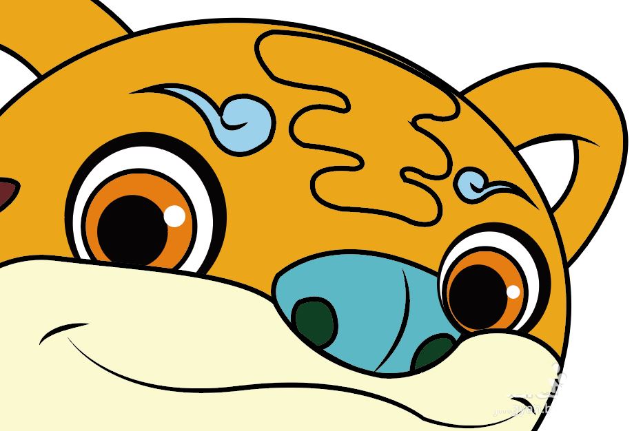 Illustrator手绘挑衅的小老虎矢量图图标的技巧 第8张 Illustrator手绘挑衅的小老虎矢量图图标的技巧 第8张