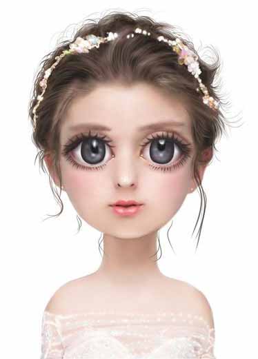 Painter结合PS+sai将真人照片制作成可爱芭比娃娃  第7张