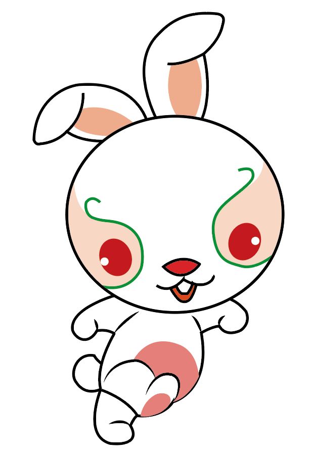 Illustrator绘制乖乖兔漫画形象矢量图标设计技巧  第13张