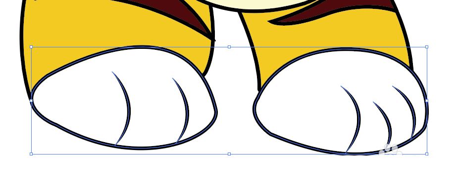 Illustrator手绘挑衅的小老虎矢量图图标的技巧 第12张 Illustrator手绘挑衅的小老虎矢量图图标的技巧 第12张