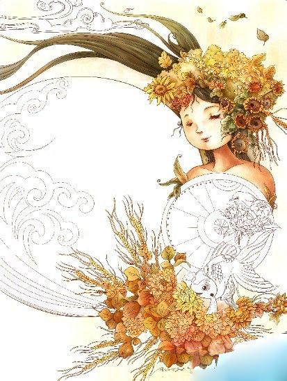 Painter结合sai绘制儿童插画之花神方法  第5张