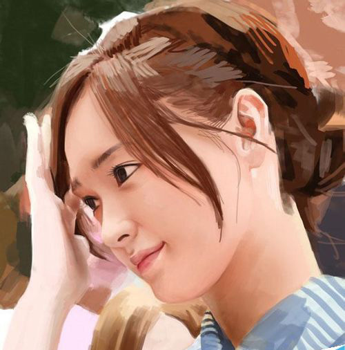 Painter绘制一幅写实美女插画方法教程  第7张