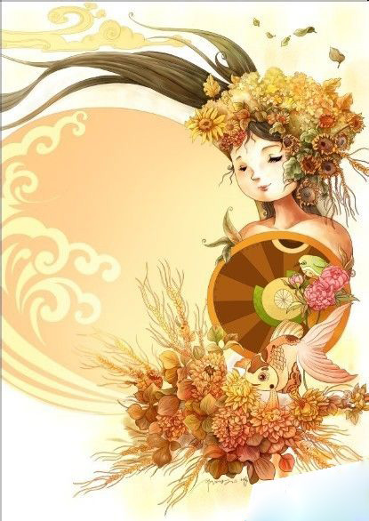 Painter结合sai绘制儿童插画之花神方法  第7张