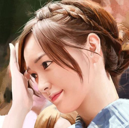 Painter绘制一幅写实美女插画方法教程  第10张