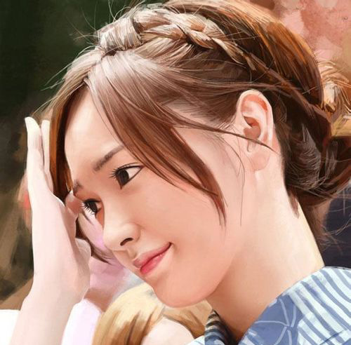 Painter绘制一幅写实美女插画方法教程  第11张