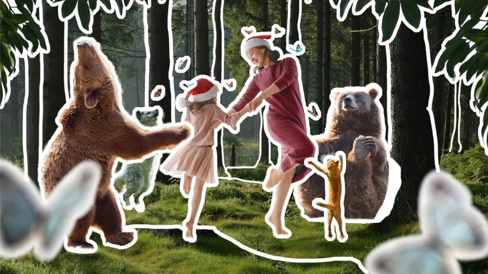 使用PS打造森林中亲子互动场景的创意图片合成教程  第2张