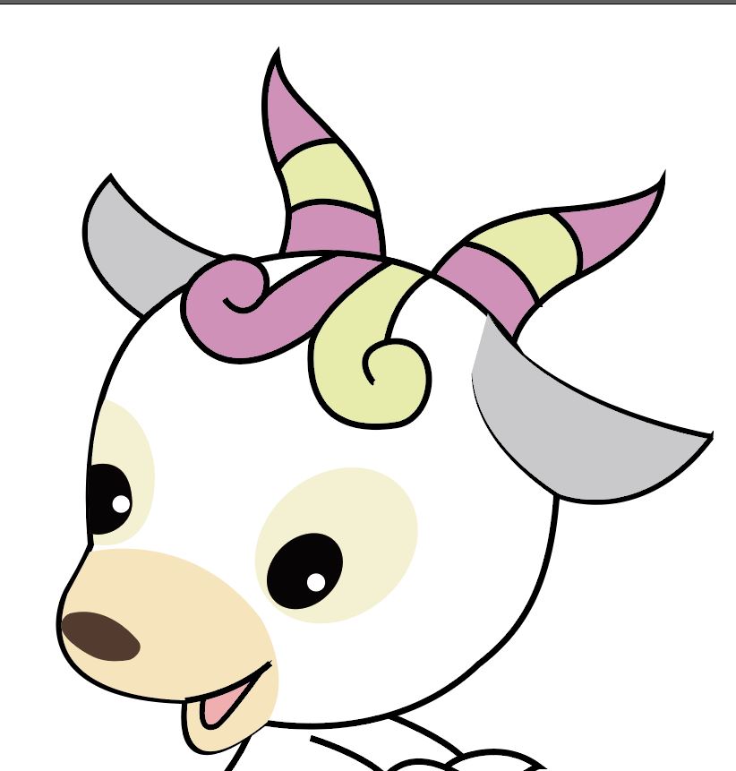 Illustrator绘制可爱小羊生肖图标的矢量图标设计  第8张