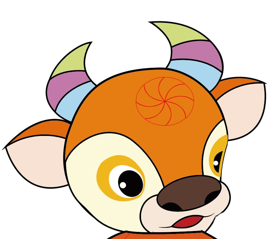 Illustrator绘制可爱生肖牛图标 矢量图标设计技巧  第17张