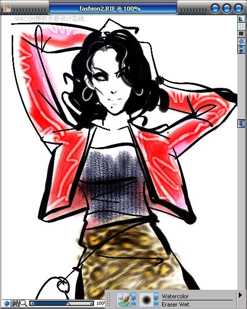Painter结合数码板绘制女子时装效果图 第18张 Painter结合数码板绘制女子时装效果图 第18张