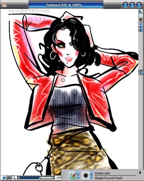 Painter结合数码板绘制女子时装效果图 第19张 Painter结合数码板绘制女子时装效果图 第19张