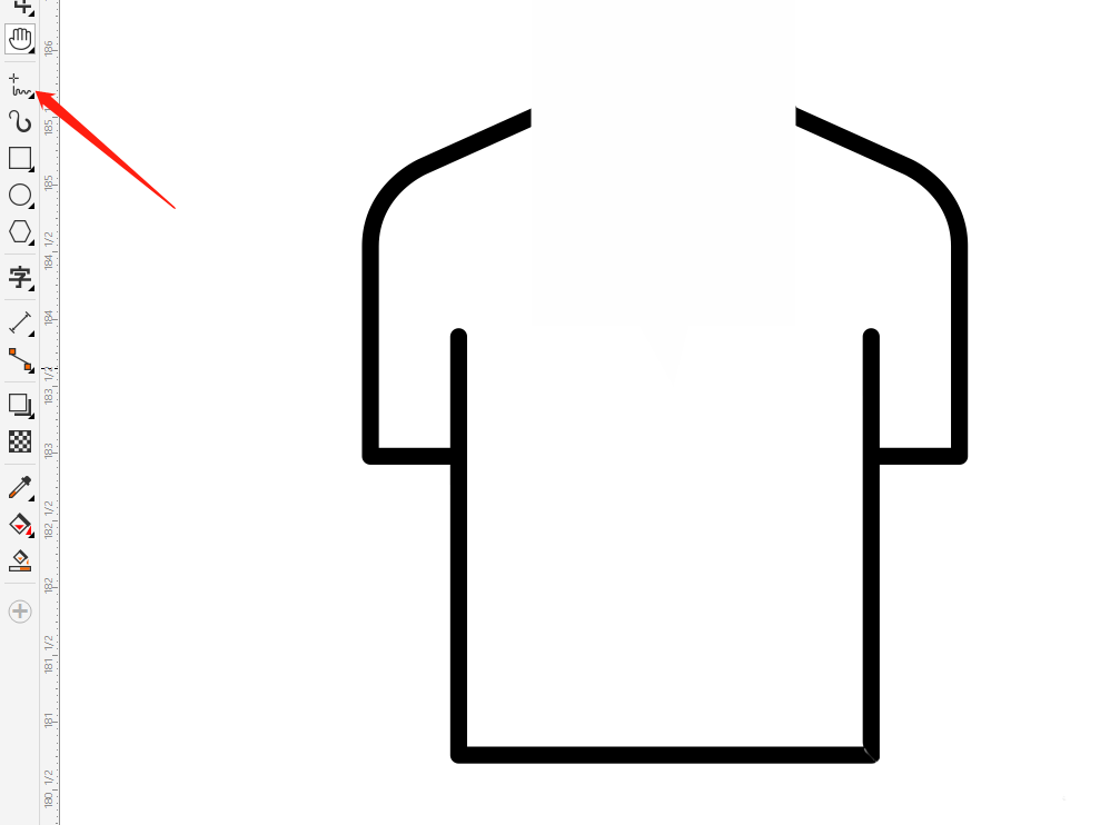 用Coreldraw绘制polo衬衫简笔画图形设计教程 第3张 用Coreldraw绘制polo衬衫简笔画图形设计教程 第3张