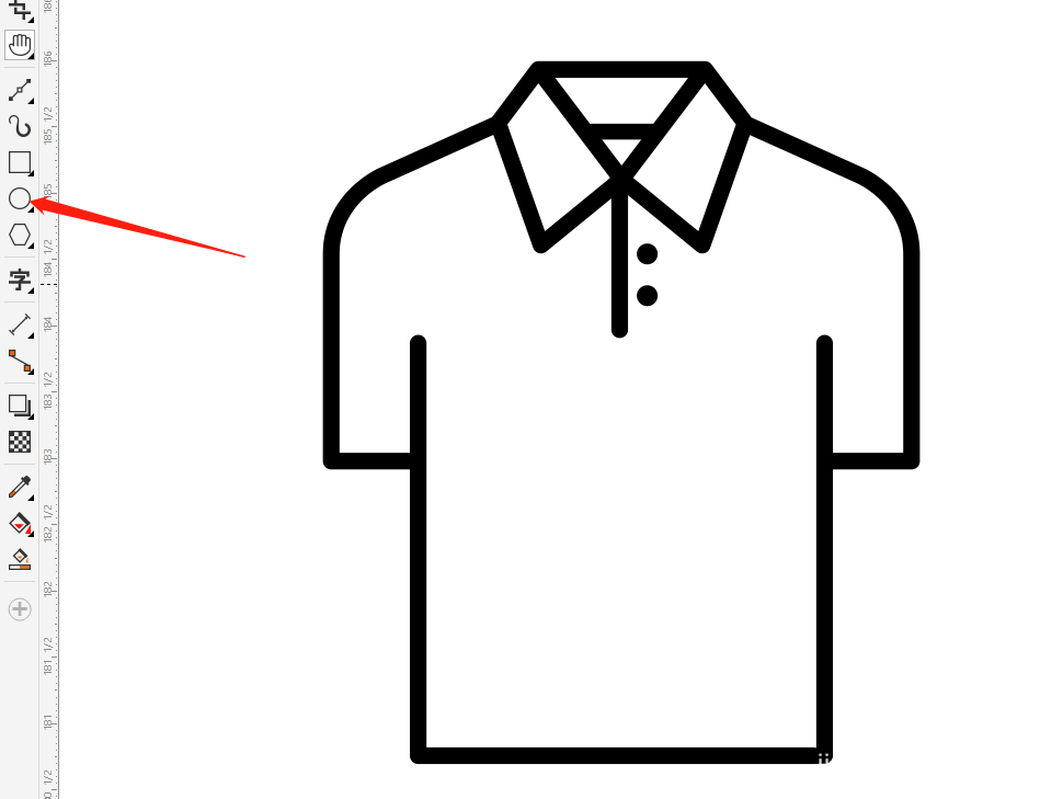 用Coreldraw绘制polo衬衫简笔画图形设计教程 第6张 用Coreldraw绘制polo衬衫简笔画图形设计教程 第6张