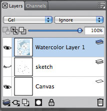 Painter使用仿真水彩进行湿笔绘画睡莲实例教程 第9张 Painter使用仿真水彩进行湿笔绘画睡莲实例教程 第9张