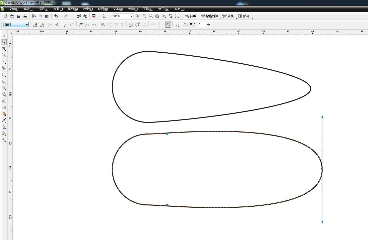 CorelDRAW贝塞尔工具的弹性模式调节节点的技巧  第7张