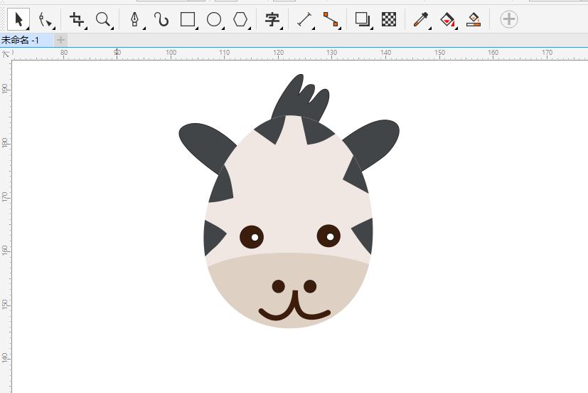 CorelDraw（CDR）绘制小羊头矢量图标的方法  第4张