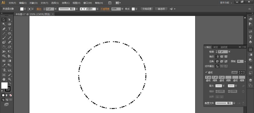 AI给圆环加点划线描边效果的技巧 第4张 AI给圆环加点划线描边效果的技巧 第4张