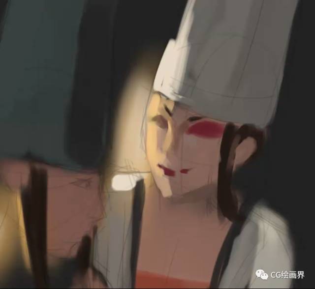 Painter绘制另类黑 白 无 常插画教程  第6张