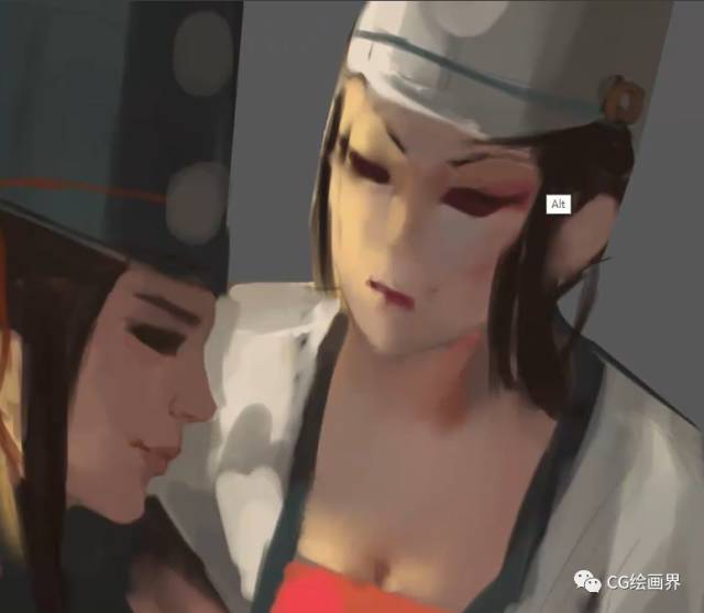 Painter绘制另类黑 白 无 常插画教程  第8张