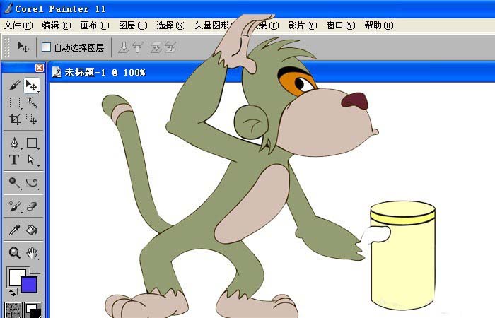 Painter喷图中使用竖型花草效果的详细的教程