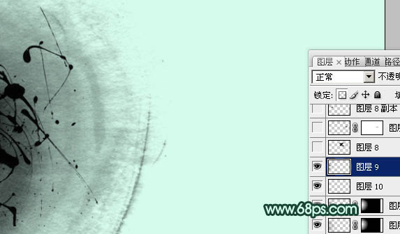 Photoshop制作复古水墨风格的名片设计  第6张