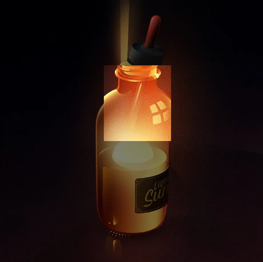 使用Illustrator绘制闪闪发光的复古玻璃瓶插画设计教程  第4张