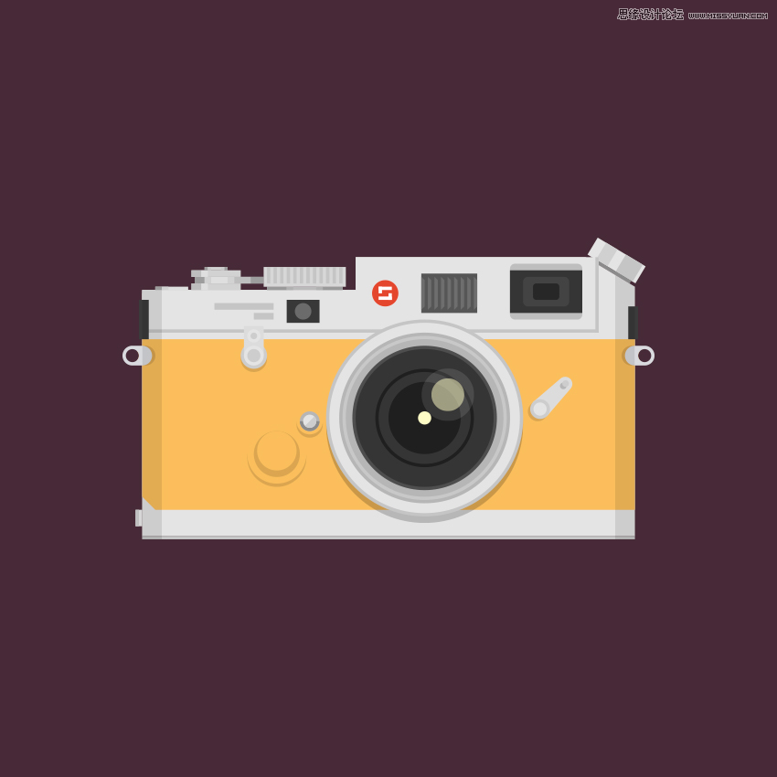 立体图标，Illustrator绘制复古相机立体图标的教程