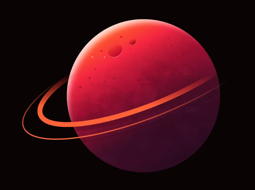 使用Illustrator绘制复古磨砂风格的星球设计教程 第8张 使用Illustrator绘制复古磨砂风格的星球设计教程 第8张