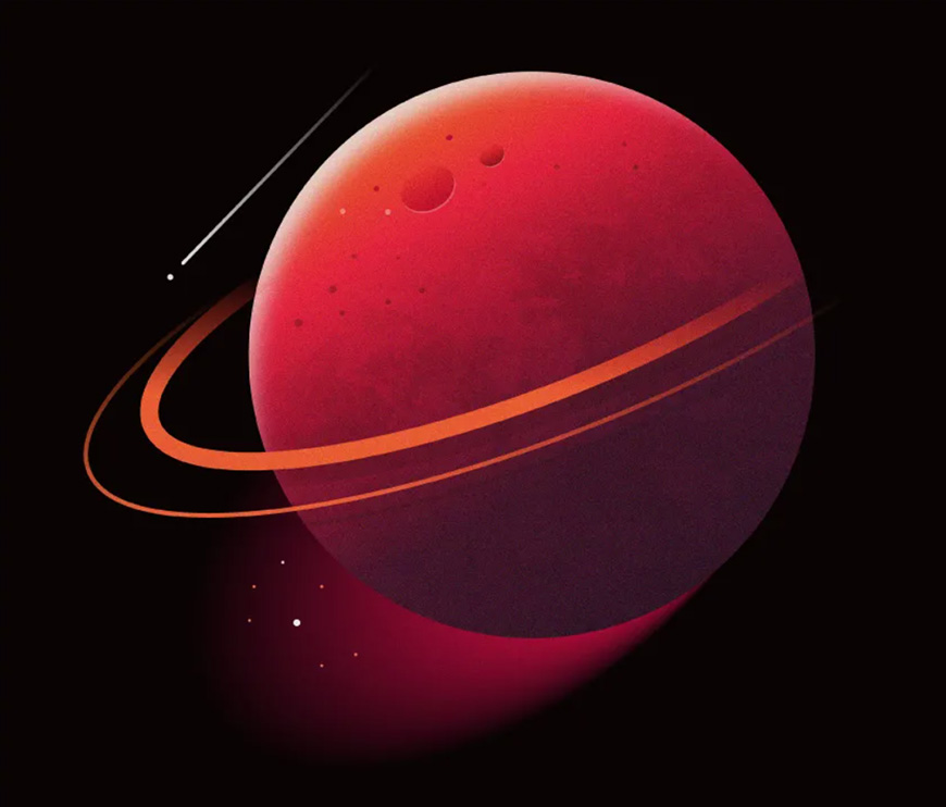 使用Illustrator绘制复古磨砂风格的星球设计教程 第9张 使用Illustrator绘制复古磨砂风格的星球设计教程 第9张