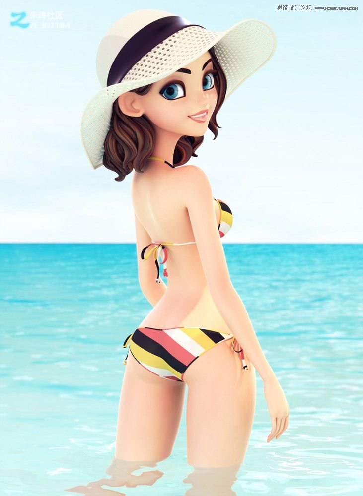 MAYA和MODO制作盛夏海边唯美女孩图片的MAYA设计教程 第1张 MAYA和MODO制作盛夏海边唯美女孩图片的MAYA设计教程 第1张