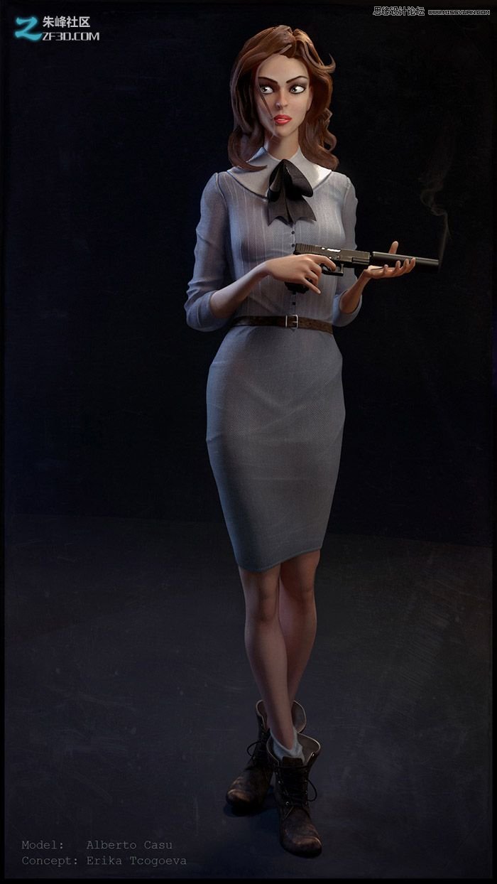 MAYA结合ZBRUSH制作美女杀手CG人物的Maya设计教程 第1张 MAYA结合ZBRUSH制作美女杀手CG人物的Maya设计教程 第1张