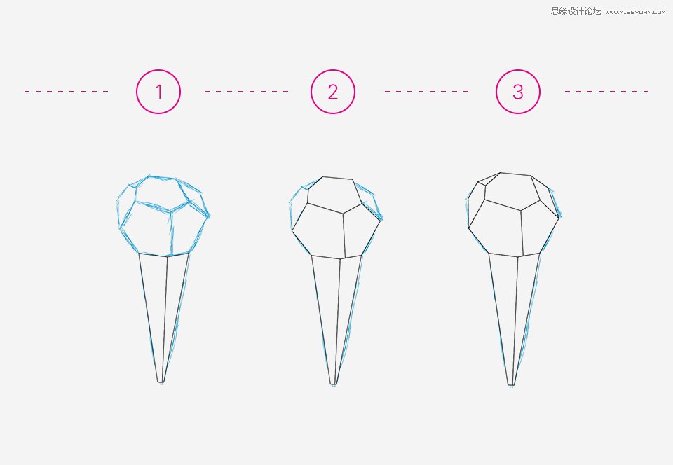 Illustrator绘制可爱的多边形纸艺效果雪糕 第5张 Illustrator绘制可爱的多边形纸艺效果雪糕 第5张
