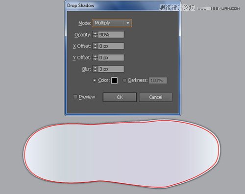 Illustrator绘制蓝色逼真的运动鞋效果图设计教程  第8张