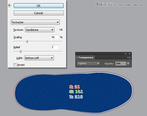 Illustrator绘制蓝色逼真的运动鞋效果图设计教程  第10张