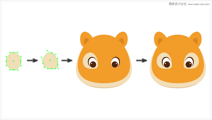 Illustrator绘制卡通可爱的小老虎插图设计教程 第8张 Illustrator绘制卡通可爱的小老虎插图设计教程 第8张