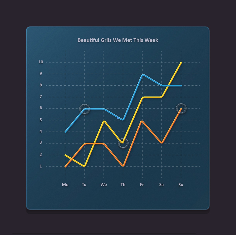 Illustrator设计时尚简约风格的信息折线图 第1张 Illustrator设计时尚简约风格的信息折线图 第1张
