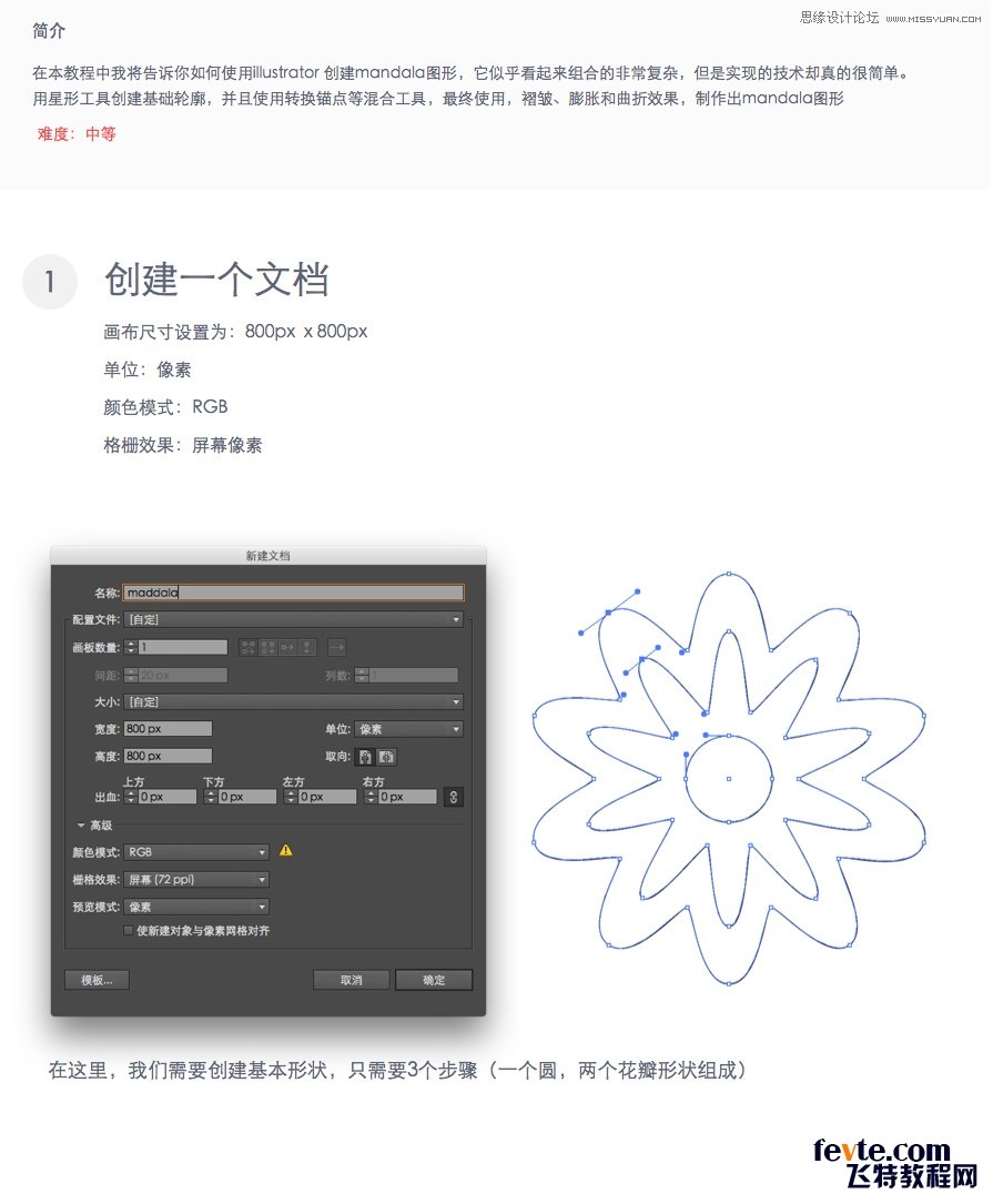 Illustrator绘制时尚绚丽的花朵效果图  第2张